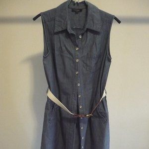Vintage 90s Cotton Ginny Farmer's Cotton Denim Maxi Dress M